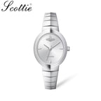 Scottie 9782 Women’s Snakebone Bracelet Watch – New Luxury Fashion Wristwatch  Sliver