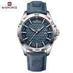 NAVIFORCE 8023 Men’s Original Fashion Watch – Waterproof Quartz Leather Wristwatch with Calendar Blue