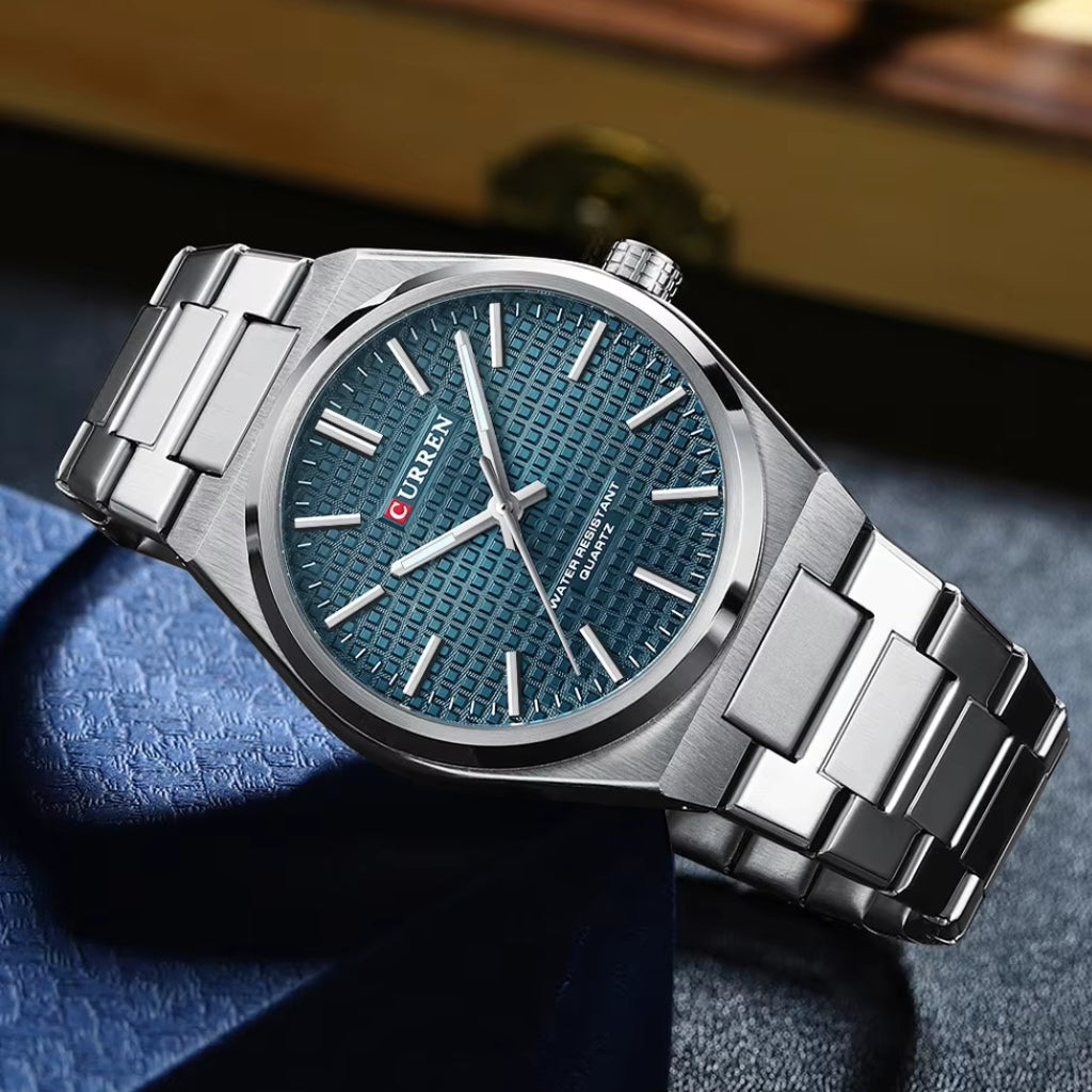 CURREN 8439 Men’s Luxury Watch – Japan Quartz Movement, Business & Sport Waterproof Wristwatch Blue dial