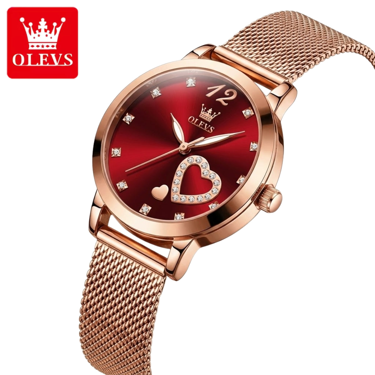 OLEVS 5189 Women’s Fashion Watch – Stainless Steel Waterproof Quartz for Ladies Gold