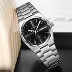 POEDAGAR 786 Luxury Women’s Stainless Steel Bracelet Watch – Waterproof Quartz Wristwatch with Luminous Hands Black