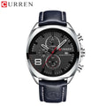 CURREN 8324 Luxury Sport Watch – Waterproof Quartz Chronograph with Date Display Silver