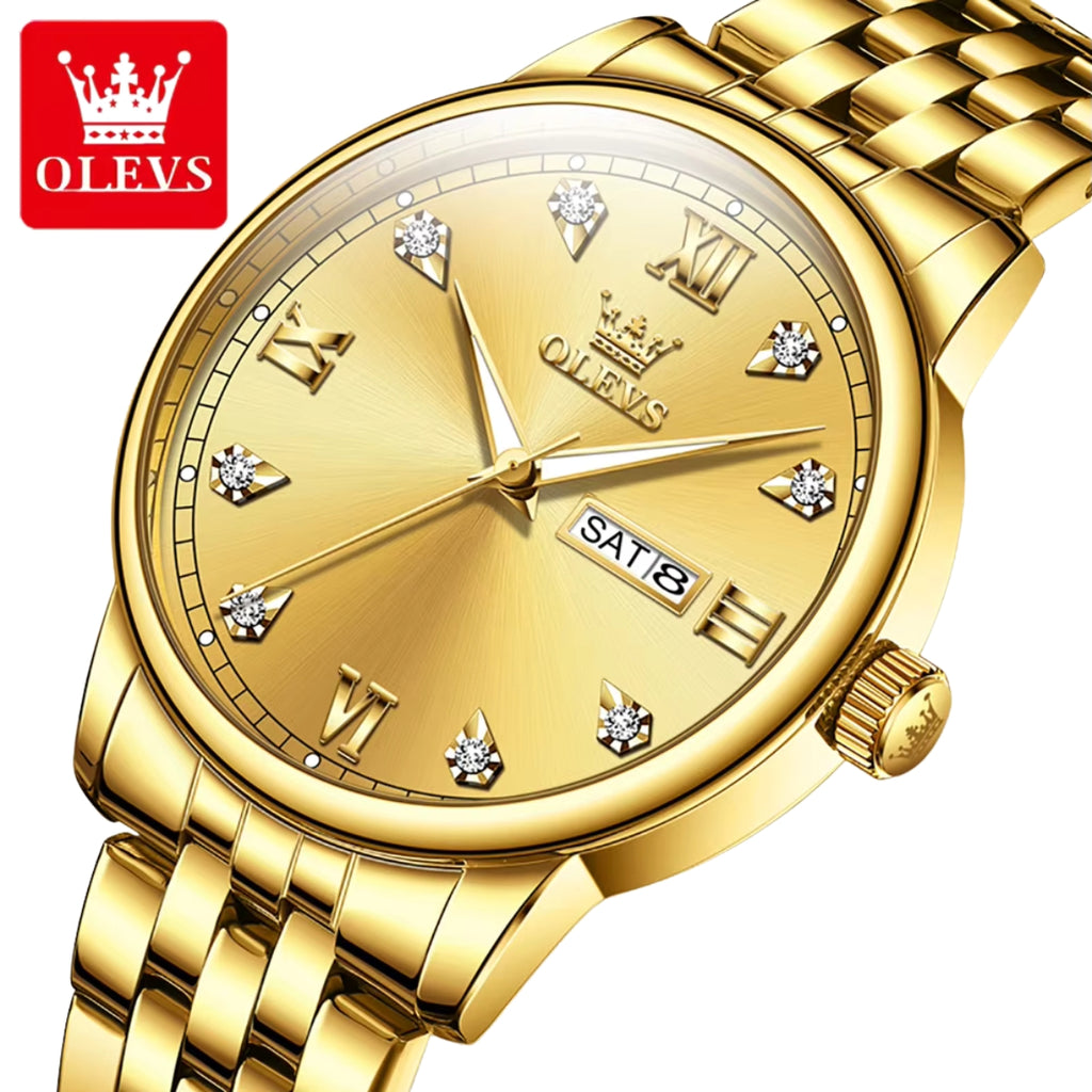 OLEVS 5525 Women’s Luxury Fashion Watch – Premium Quartz Ladies’ Wristwatch Gold
