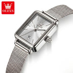 OLEVS 3692 Women’s Watch – Stainless Steel Quartz Wristwatch with Waterproof - Silvery White