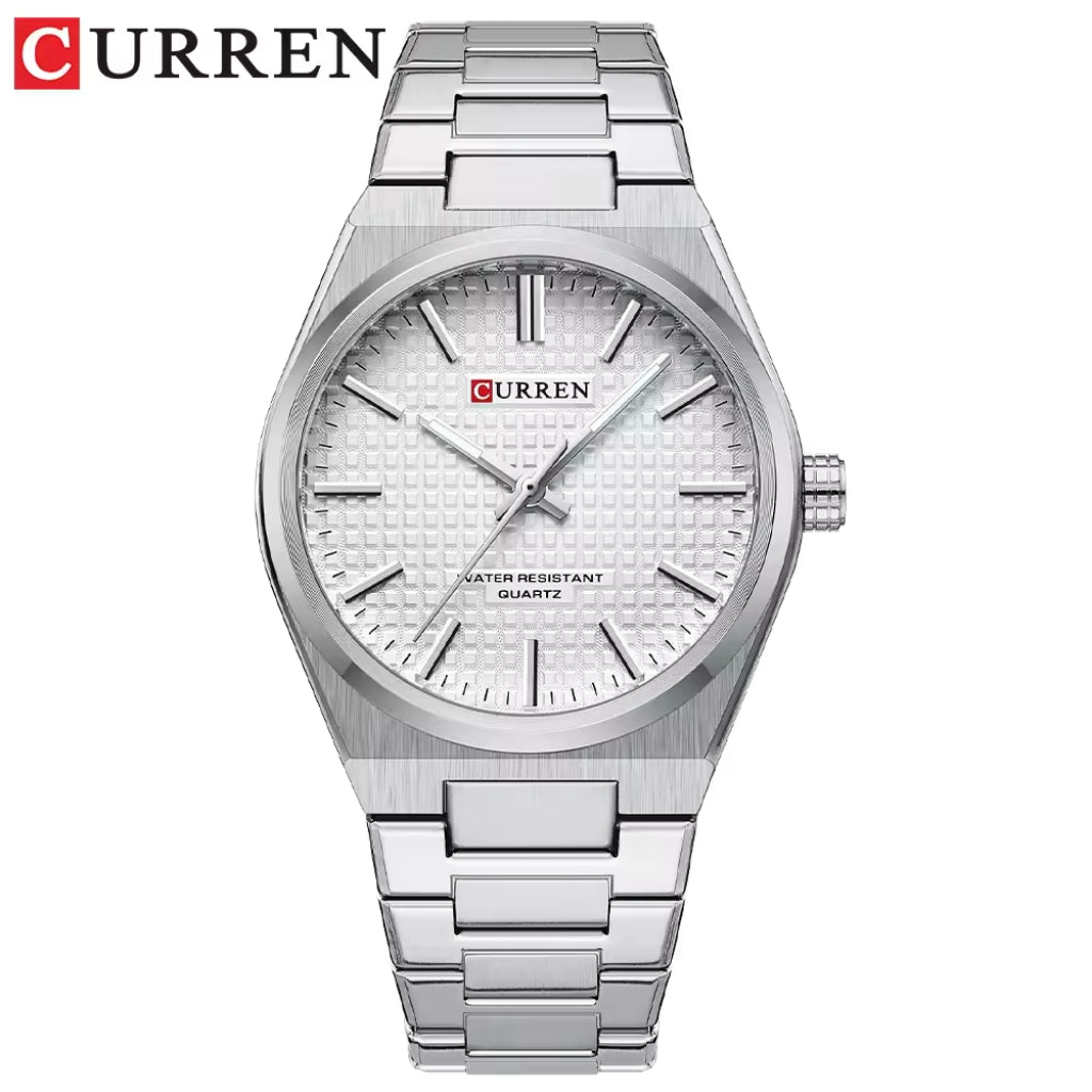 CURREN 8439 Men’s Luxury Watch – Japan Quartz Movement, Business & Sport Waterproof Wristwatch White dial