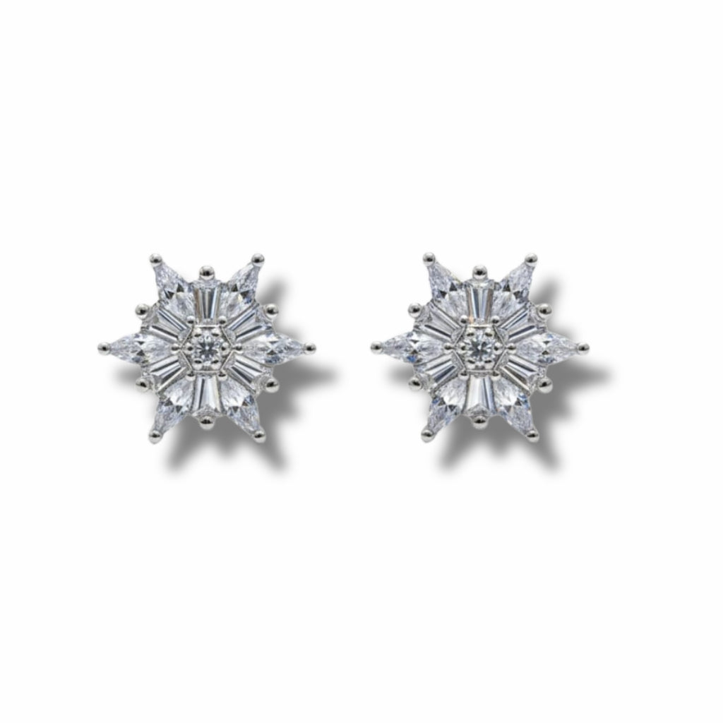 Snowflake Jewelry Set with Brilliant Sunburst