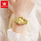 OLEVS 9970 Women’s Fashion Watch – Stainless Steel Waterproof Quartz for Ladies Gold