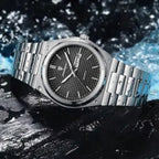 Poedagar 821 Men's Luxury Fashion Watch – Waterproof Luminous Quartz Wristwatch with Stainless Steel Band Black