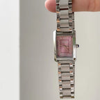 Scottie 9655 Women’s Classic Square Gold Watch – Luxury Stainless Steel Quartz Wristwatch Purple
