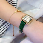 Scottie 9164 Women’s Luxury Fashion Watch – Waterproof Quartz Jewelry Wristwatch with Leather Band Dark Green