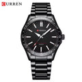 CURREN 8452 Men’s Luxury Sports Watch Premium Stainless Steel, 3ATM Waterproof Quartz Wristwatch Black