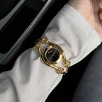 Scottie 9737 Women’s Luxury Watch – New  Shape Alloy Wristwatch with Buckle Clasp Gold and Black