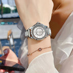 Scottie 9677 Women’s Gold Stainless Steel Watch – Waterproof Quartz Sport Wristwatch White