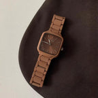 Scottie 9718 Women’s Luxury Square Watch – Stainless Steel Quartz with Brown Color