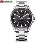 CURREN 8424 Black Men's Stainless Steel Quartz Wristwatch