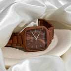 Scottie 9718 Women’s Luxury Square Watch – Stainless Steel Quartz with Brown Color