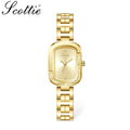 Scottie 9723 Women’s Modern Luxury Watch – Elegant Analog Quartz Wristwatch with Waterproof Alloy Band Gold