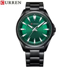 CURREN 8424 Green Men's Stainless Steel Quartz Wristwatch