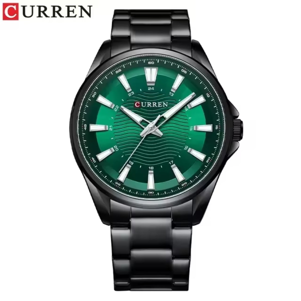 CURREN 8424 Green Men's Stainless Steel Quartz Wristwatch