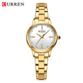 CURREN 9094 Ladies Luxury Watch – Original Stainless Steel Bracelet with Diamond Accents & Quartz Movement White Dial
