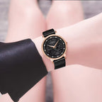 Hannah Martin 1073 New Women’s Fashion Watch – Ladies’ Quartz Wristwatch  Rose Gold and Black