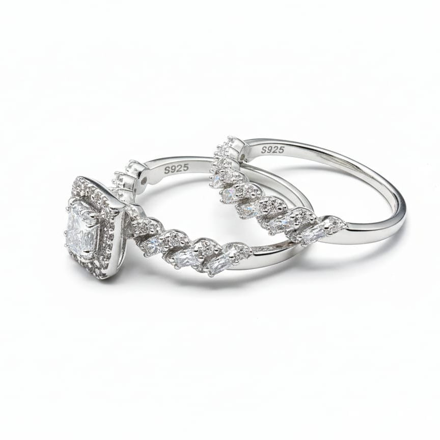 Emerald Cut Ring Set