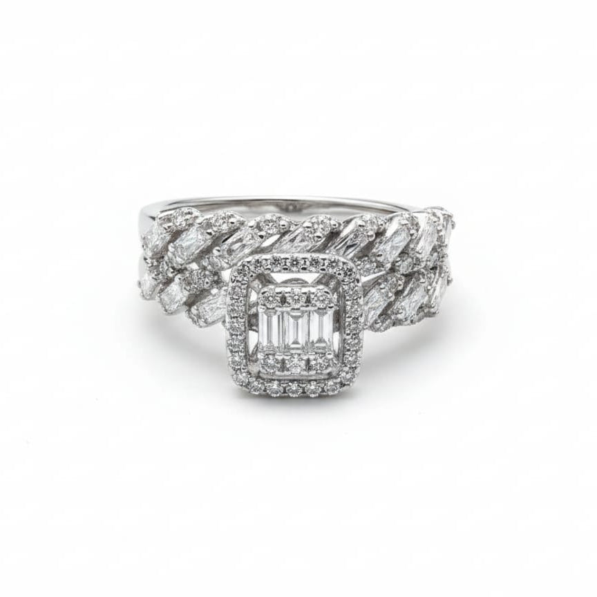 Emerald Cut Ring Set