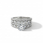 Pear Solitaire Ring Set Bridal