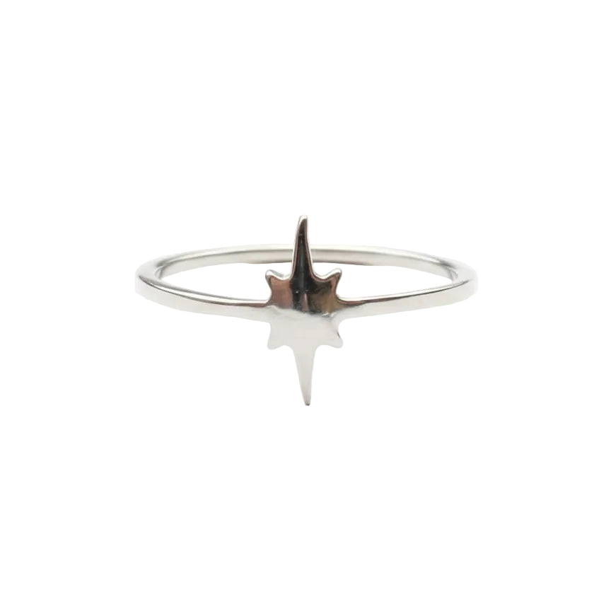 Minimalist Polished North Star Ring