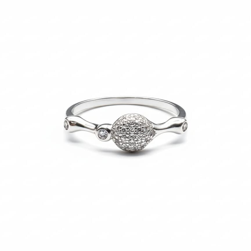 Delicate Pavé Ball Ring
