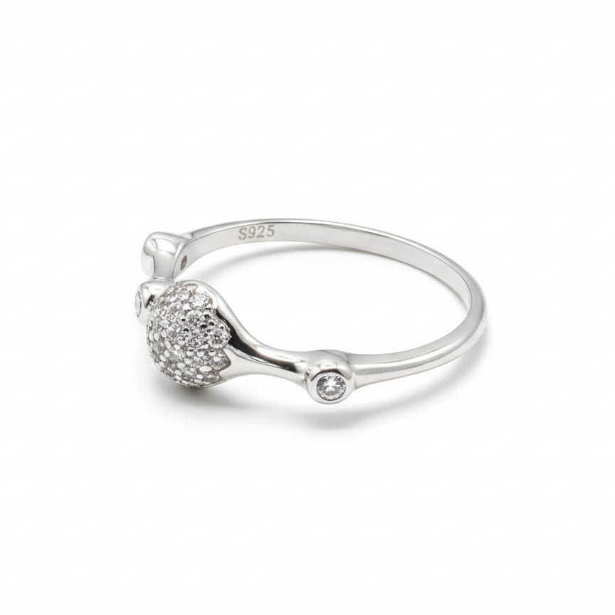 Delicate Pavé Ball Ring