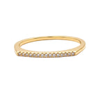 Gold Plated Knife-Edge Pavé Ring