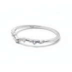 Modern Curved Silver Stacking Ring