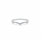 Modern Curved Silver Stacking Ring
