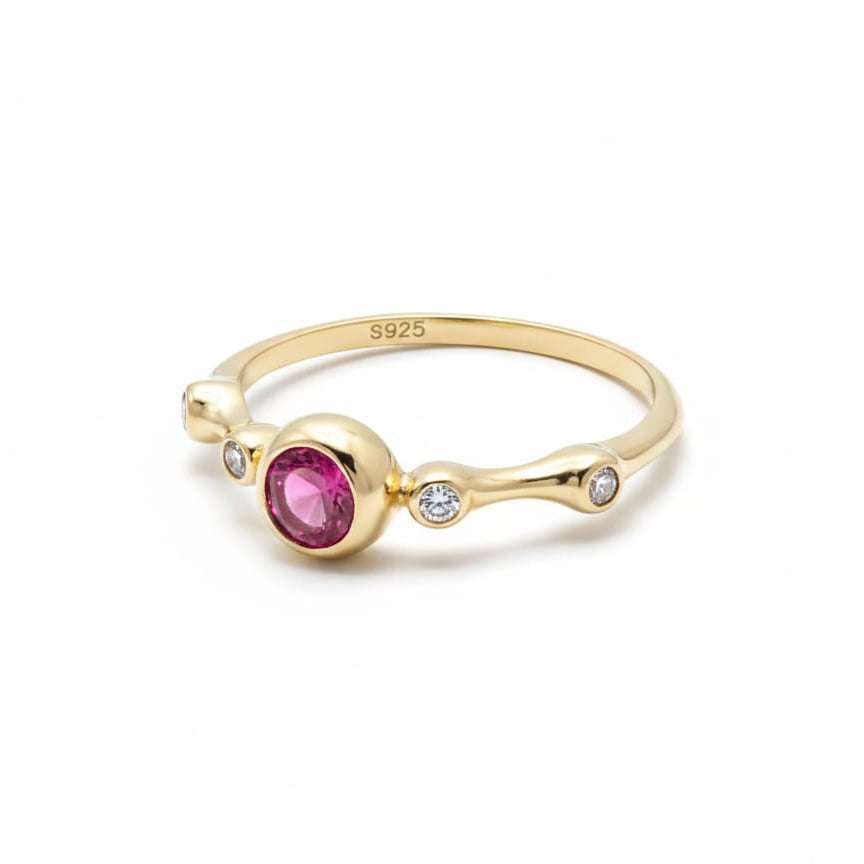 Bubble Bezel Ring