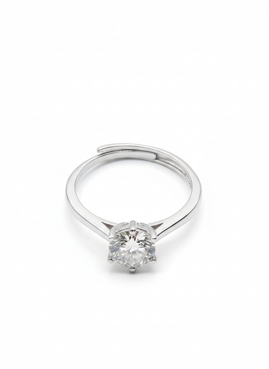 Classic Six-Prong Solitaire Ring with Brilliant Round-Cut