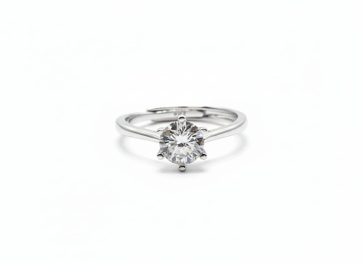 Classic Six-Prong Solitaire Ring with Brilliant Round-Cut
