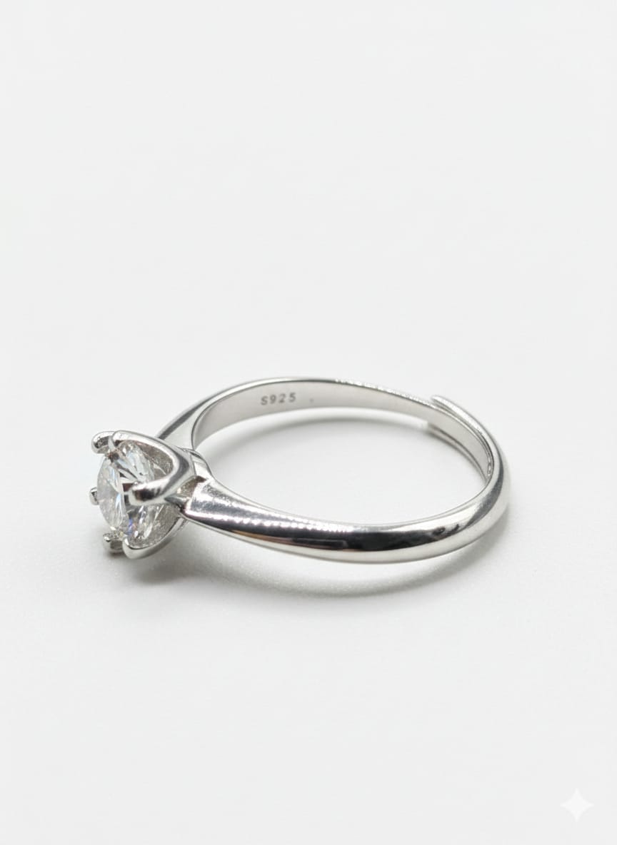 Classic Six-Prong Solitaire Ring with Brilliant Round-Cut
