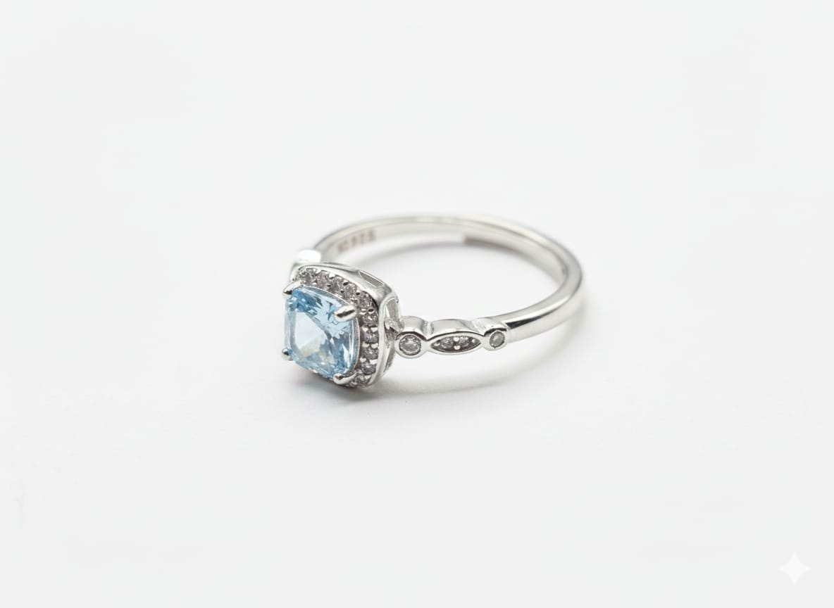Ice-Blue Zircon Jewelry Set