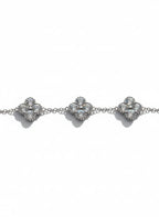 925 Sterling Silver Triple Clover Bracelet