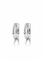 Sterling Silver Double-Row Huggies earings