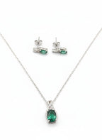 Oval Blue Sapphire Jewelry Set