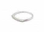 Silver Knife-Edge Pavé Ring