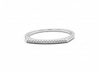 Silver Knife-Edge Pavé Ring