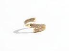 Wraparound Ring with Pavé Crystal Detailing