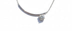 Moissanite Curved Bar Bead Chain Bracelet