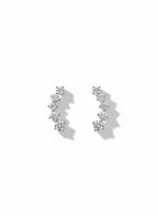 Sterling Silver Five-Stone Crawlers studs
