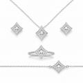 Geometric Rhombus Cut-Out Jewelry Set