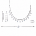 Cluster Pear Cut Jewelry Set