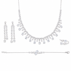 Cluster Pear Cut Jewelry Set